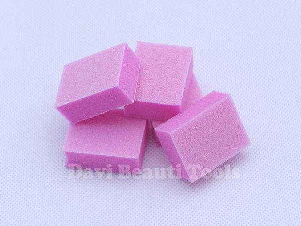 

wholesale- 1000pcs/lot pink mini sponge sanding block emery board nail tools files for nail care nail art manicure accessories freeshipping