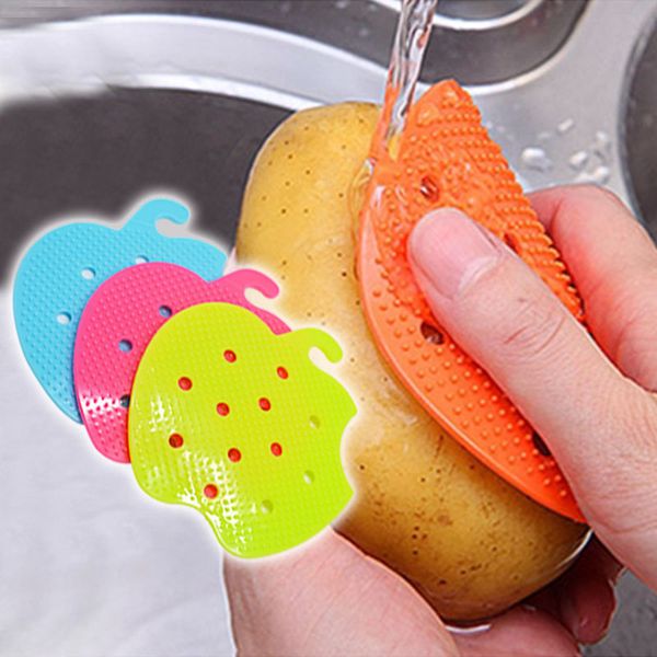 

vegetable cleaning brush 2021 new arrival silicone fruits brush for potato carrot ginger cleaning