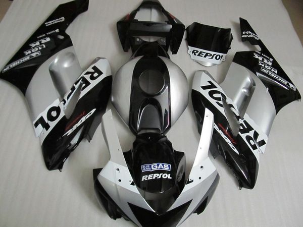 

injection molding 7 gifts fairing kit for honda cbr1000rr 04 05 silver black fairings set cbr1000rr 2004 2005 ot20