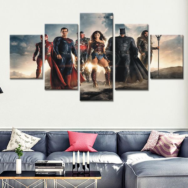 

5 pcs large hd movie theme canvas print painting for living room modern decoration wall art picture gift unfrmaed