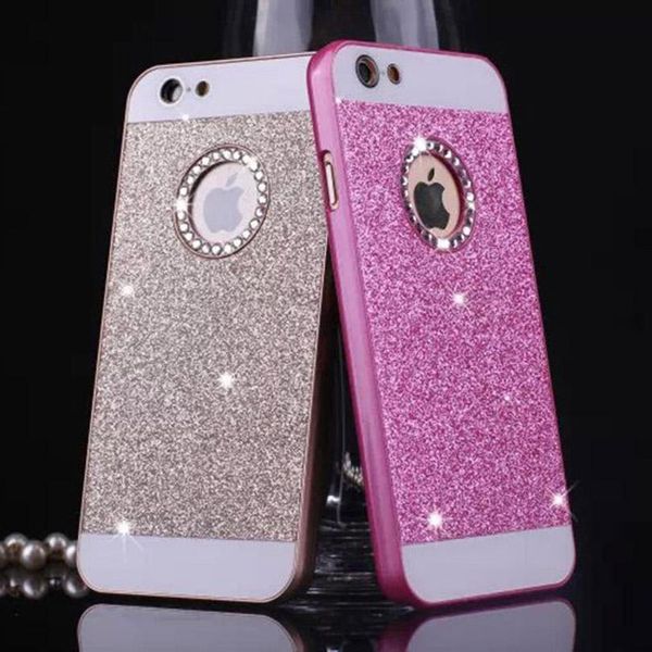 

2017 bling logo window luxury phone case for iphone 5 5s se 6 6s plus 6plus 6splus 4.7