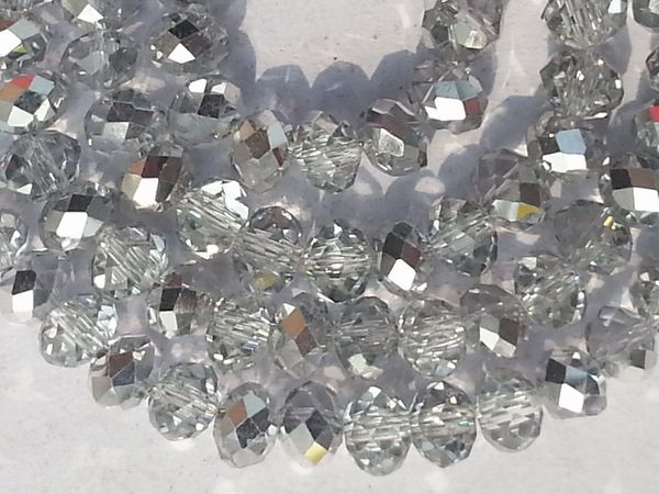 

pretty 1000pcs wholesale 4x6mm silver ab swarovski crystal gemstone loose white beads bead