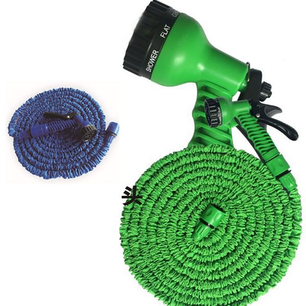 

3 times expandable hose 25ft 50ft 75ftgarden lawn patio watering equipments gun flexible hose water garden pipe with 7 kinds spray wx-p05