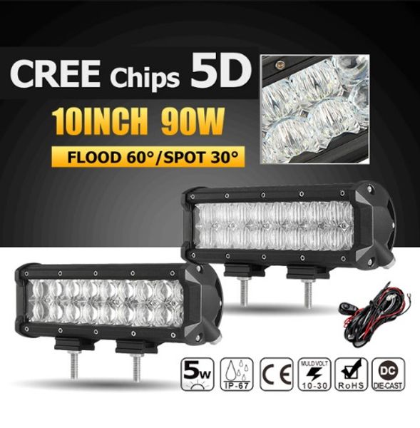 

10inch 90w cree chips 5d led work light bar внедорожный прожектор луч дальнего света для фар внедорожника 4x4 4wd 12v 24v