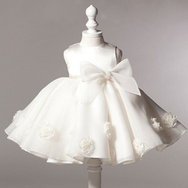 

wholesale- 2016 summer baby girl christening gowns 1 year birthday dress big bow fashion tutu wedding baptism dresses, Red;yellow