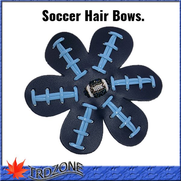 

softball/baseball/football hair bows - team order - bulk listing (real ball) - you choose colors 9 color, Golden;silver