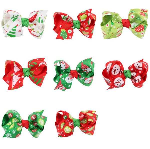 

children christmas hairpin christmas ornaments halloween supplies colorful ribbon hairpin fj102 mix order 60 pieces a lot, Golden;silver