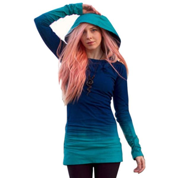 

wholesale- autumn women hoodie pullover long sleeve hooded jumper tunic sweatshirt, Black