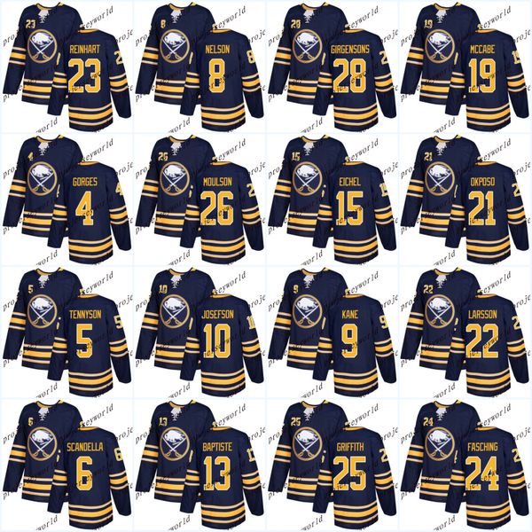 

2017-2018 Season Buffalo Sabres 15 Jack Eichel 90 Ryan O'Reilly 26 Matt Moulson 23 Sam Reinhart 28 Zemgus Girgensons Hockey Jerseys