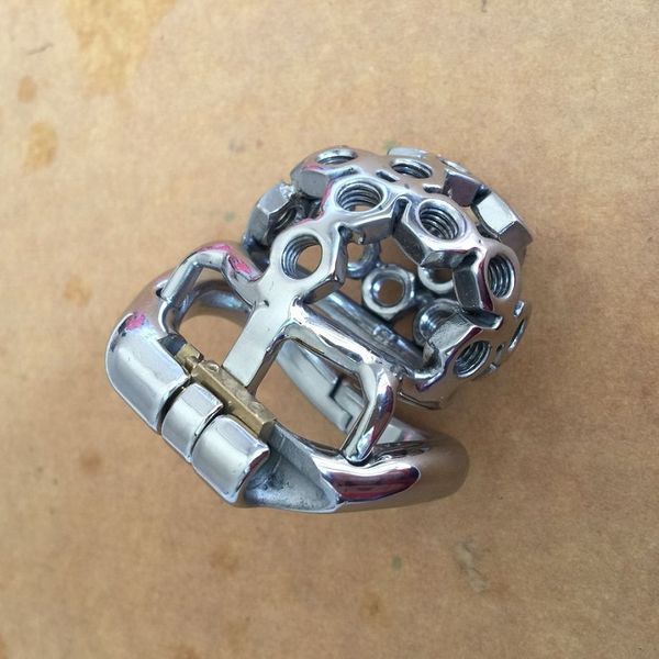 

small ring stainless steel spiked male device snap cock with cage men for screw toys chastity 38mm,41mm,51mm,57mm rvwai