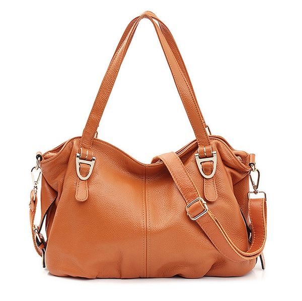 

lady genuine leather handbag women fashion cowhide handbag 4 colors exquisite workmanship big space ing