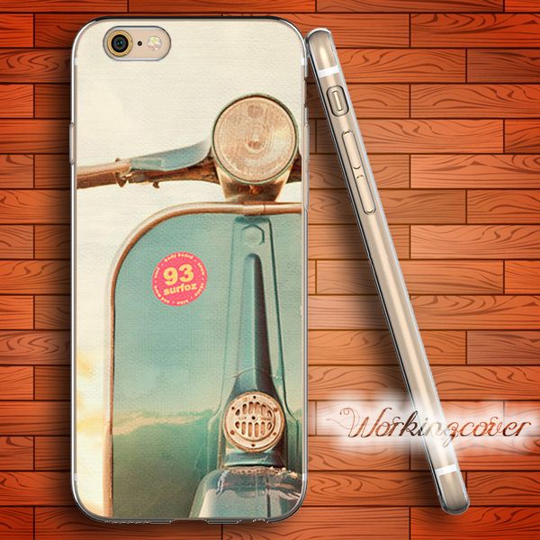 

capa the blue vespa dust plug soft clear tpu case for iphone 6 6s 7 plus 5s se 5 5c 4s 4 case silicone cover