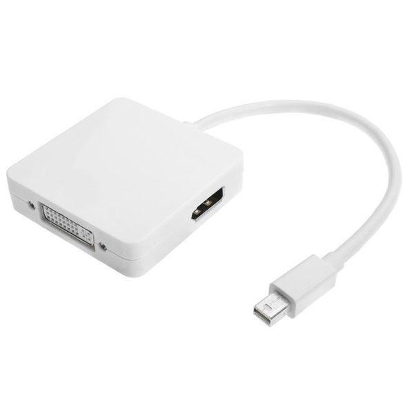 

3 in 1 mini displayport dp male to dvi hdmi dp cable adapter display for mac macbook for macbook