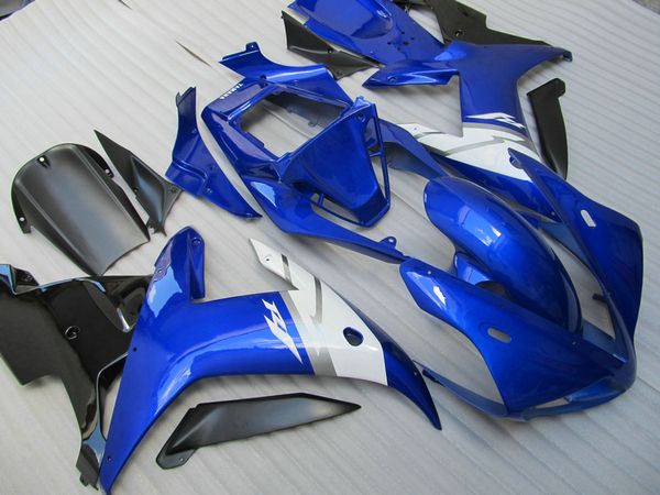 Yamaha YZF R1 2002 2003 için yüksek kaliteli Kaporta kiti siyah mavi beyaz fairings seti YZF R1 02 03 VX36