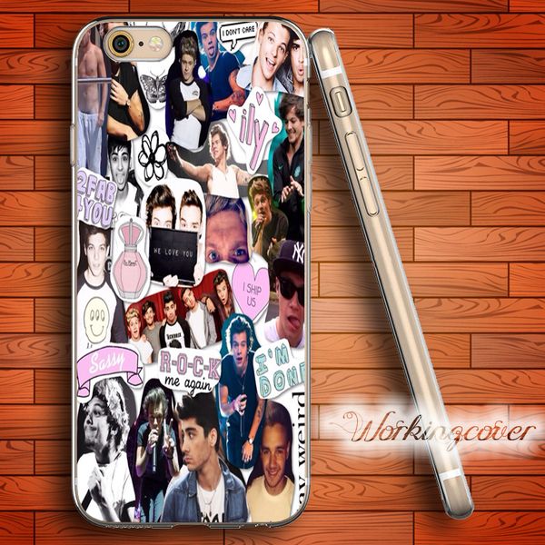 

fundas one direction collage 2017 soft clear tpu case for iphone 6 6s 7 plus 5s se 5 5c 4s 4 case silicone cover