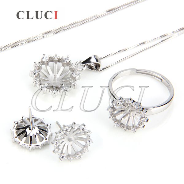

DIY Jewelry Set Accessories of 925 Silver Stud Earrings Pendant and Ring