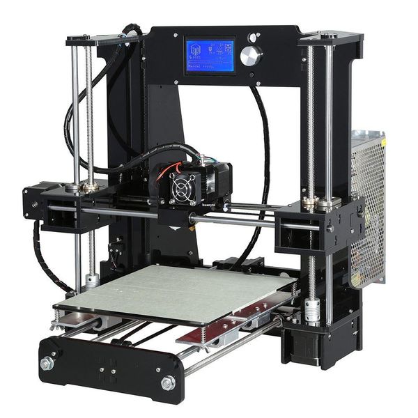 Freeshipping Fácil Montar Anet A6A8 Impressora 3D Tamanho Grande Alta Precisão Reprap Prusa i3 DIY 3D Máquina de Impressão + Hotbed + Filamento + Cartão SD + LC