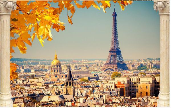 

p customize size 3d tower view tv wall mural 3d wallpaper 3d wall papers for tv backdrop