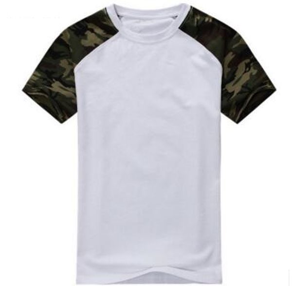 

fashion 2017 casual camouflage t-shirt for men cotton army tactical combat military sport camo camp mens t shirts tees ing, White;black