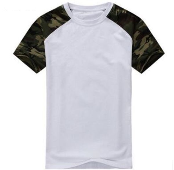 Moda 2017 T-shirt mimetica casual per uomo Cotone Esercito Tattico Combattimento Militare Sport Camo Camp Mens T-shirt Tees spedizione gratuita