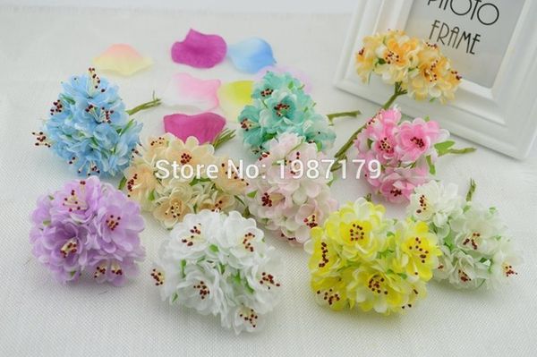 

wholesale-2016 new (6pcs/lot) carnation artificial flowers diy handmade materials wholesale wreath bridal headdress flower decoration