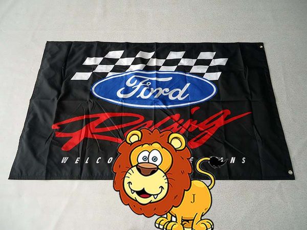 

ford racing 90*150CM flag, three layers, double sided printing, Good quality flag,Four wire stitchin 100% polyester
