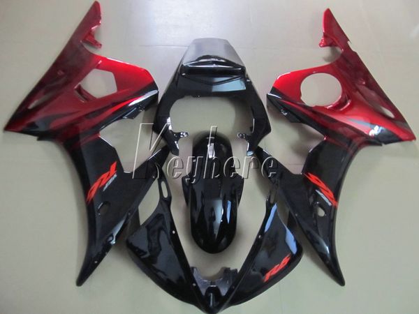 Kit carenatura parti carrozzeria aftermarket per YAMAHA R6 2003 2004 2005 set carene nero rosso vino YZF R6 03 04 05 IY06