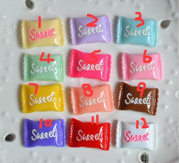 

100pcs 2.3cmx1.6cm simulation cream mobile phone shell beauty material sweet resin candy accessories diy jewelry, Blue;slivery