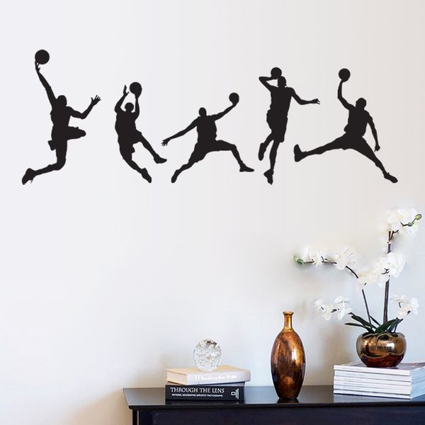 

basketball men boys wall stickers sports wallpaper wall decals art kids room home decorations