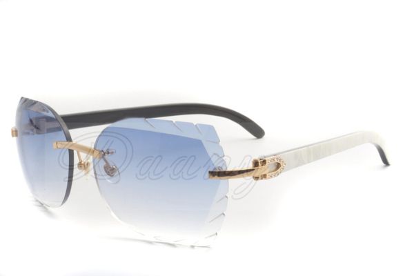

2019 new natural mix horn sunglasses, 8300817, private custom sunglasses, names can be engraved lenses, size: 58-18-140mm sunglasses,, White;black