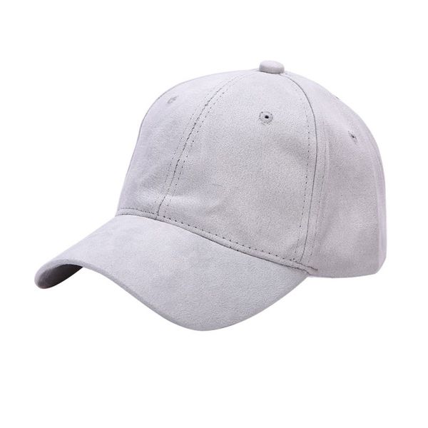 

wholesale- men women casual baseball cap adjustable snap back suede leather visor sun hat, Blue;gray