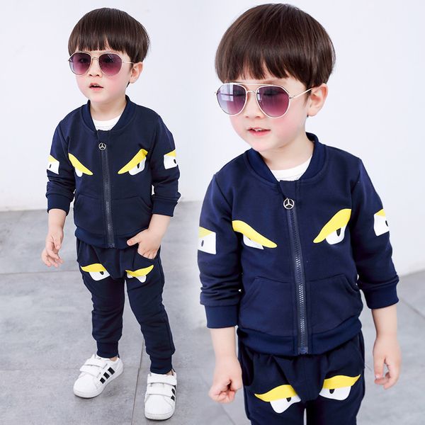 

2017 Little monster boy Three-piece Clothing Sets