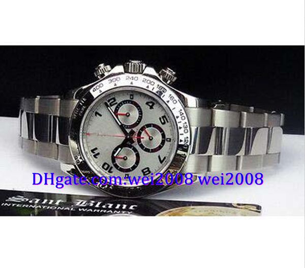 

luxury watch box 18kt white gold silver arabic dial - 116509, Slivery;brown