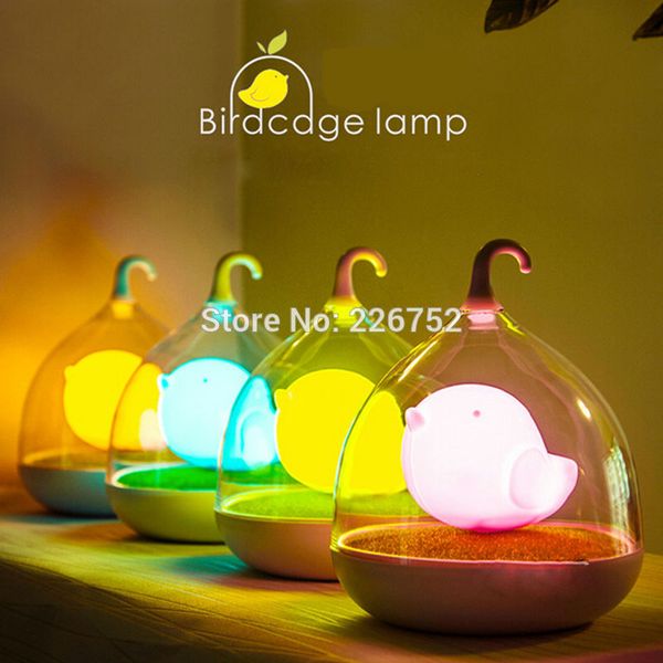 2018 Whole Birdcage Usb Rechargeable Led Night Light Lamp Whole 2018 Birdcage Usb Rechargeable Led Night Light Lamp Baby Room Vibration Sensor Dimmer Bedside