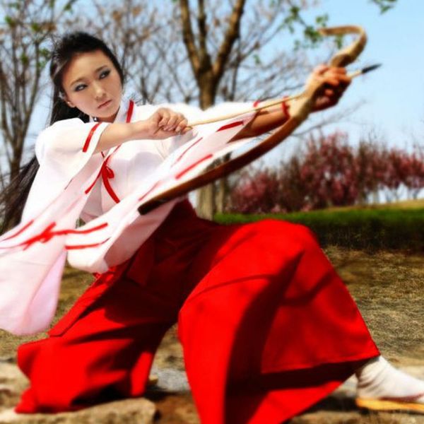 

kikyou cosplay costumes japanese anime inuyasha clothing masquerade/mardi gras/carnival costumes, Black