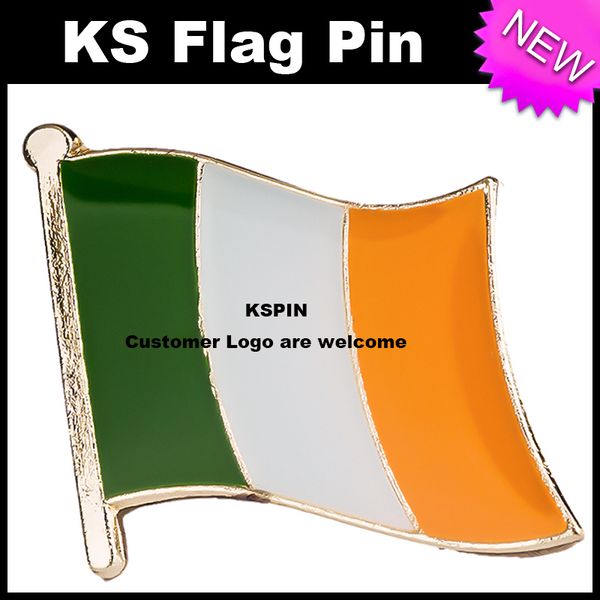 

Флаг Ирландии Значок Флаг Pin 10 шт. Много Бесплатная Доставка KS-0012