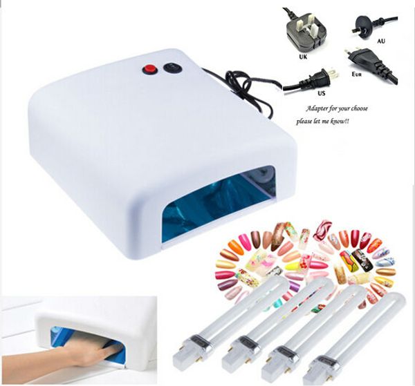 

nail dryers wholesale- sale 2014 arrival tools ccfl 36w uv gel cring+ 4*9w light art lamp machine kits polish kit with bulb