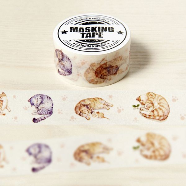 

wholesale- 2016 2cm*10m lazy cat washi tape diy decorative scrapbooking masking tape seal adhesive tape stationery scrapbooking supply