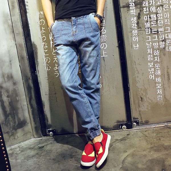 

wholesale- original brand personality hip hop jeans 2016 new harem style pocket flying skate board baggy jeans navy blue man jeans 5xl