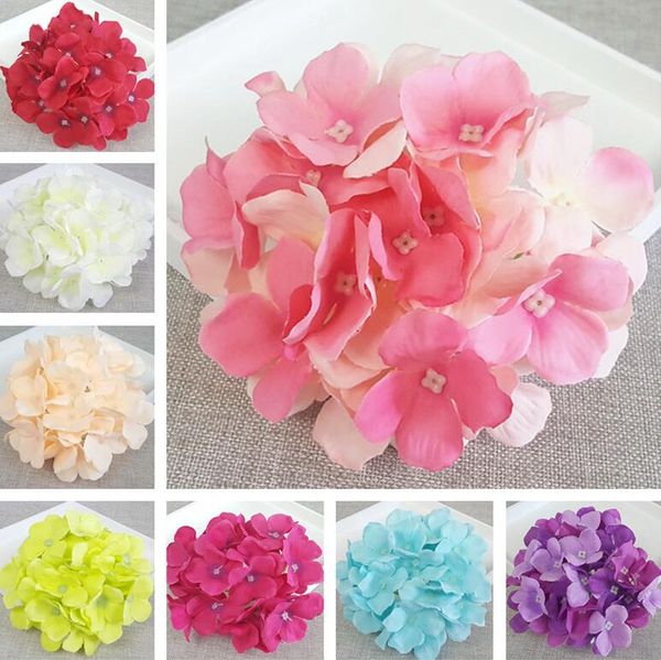 

15CM Artificial Hydrangea Decorative Silk Flower Head For Wedding Wall Arch DIY Hair Flower Home Decoration Wedding accessory props G617