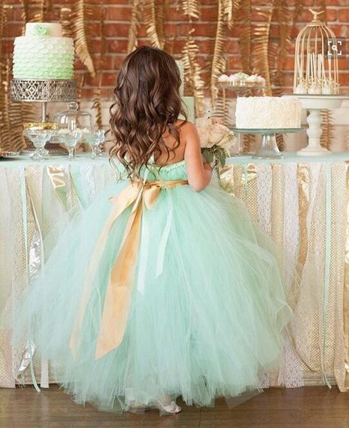 

tutu tulle lace kids formal wedding preganent dress party wear skirts flower girl dresses ing, White;blue