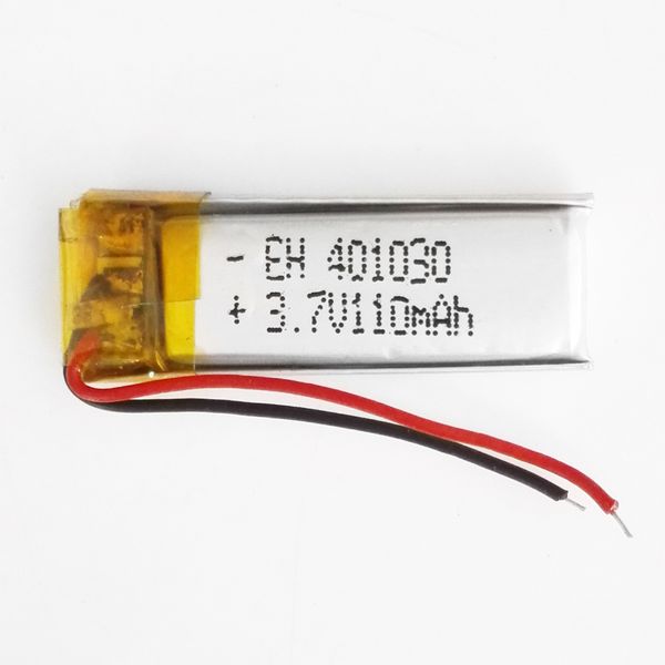 Nome dell'articolo wholesale Batteria ricaricabile LiPo ai polimeri di litio da 3,7 V 110 mAh Celle agli ioni di litio per penna per cuffie con registratore Bluetooth Mp3 401030