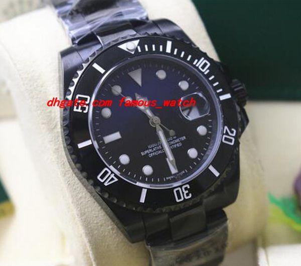 

luxury wristwatch 2017 new mens stainless steel ceramic black/blue dial #116610 40mm automatic movement men watches quality, Slivery;brown