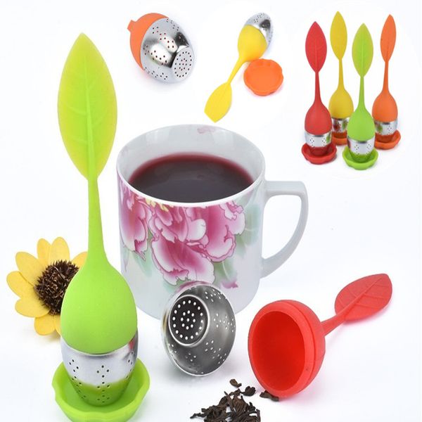 

silicon tea leaf silicone infuser with food grade make tea bag filter creative stainless steel tea strainers ic577