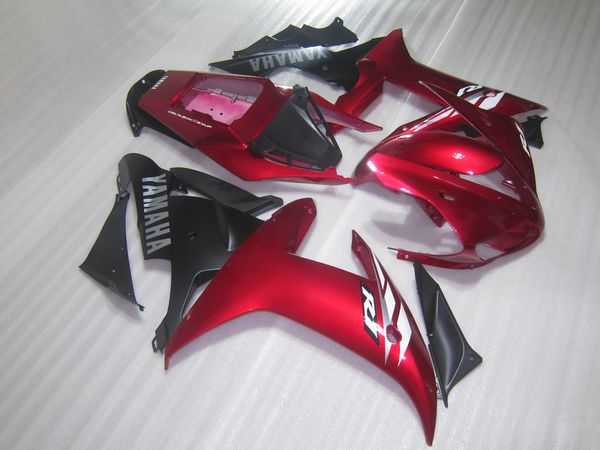 Kit de justo personalizado gratuito para Yamaha YZF R1 2002 2003 Fairings Vermelhos Pretos definir YZF R1 02 03 SV50