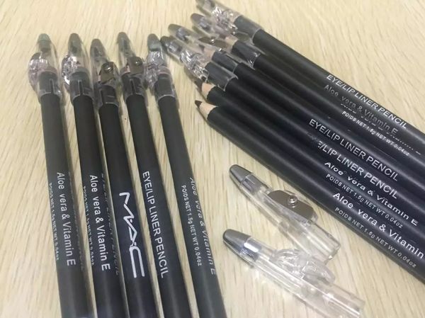 

makeup eyebrow pencil with sharpener eye/lip liner pencil black and brown 12pcs