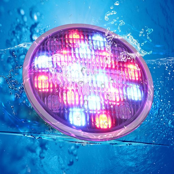 

wholesale- stainless steel +pc remote control underwater light ip68 par56 72w rgb, ac12v/24v led swimming pool light safe in used