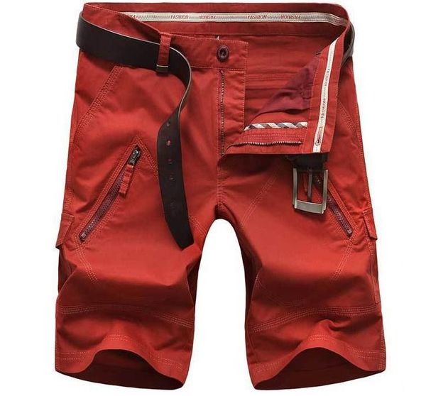 

wholesale- plus size 48 50 men's shorts 2017 summer leisure cargo shorts 4 color straight loose fashion mans short trousers bottoms, White;black