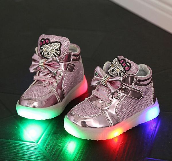 

european fashion infant tennis lighting led children sneakers boots cute kid shoes cool boys girls shoes, Black;red