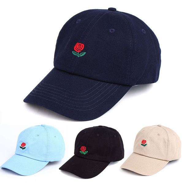 

New Rose Baseball Cap Snapback Hats and Caps for Men/women Brand Sports Hip Hop Flat Sun Hat Bone Gorras Cheap Mens Casquette